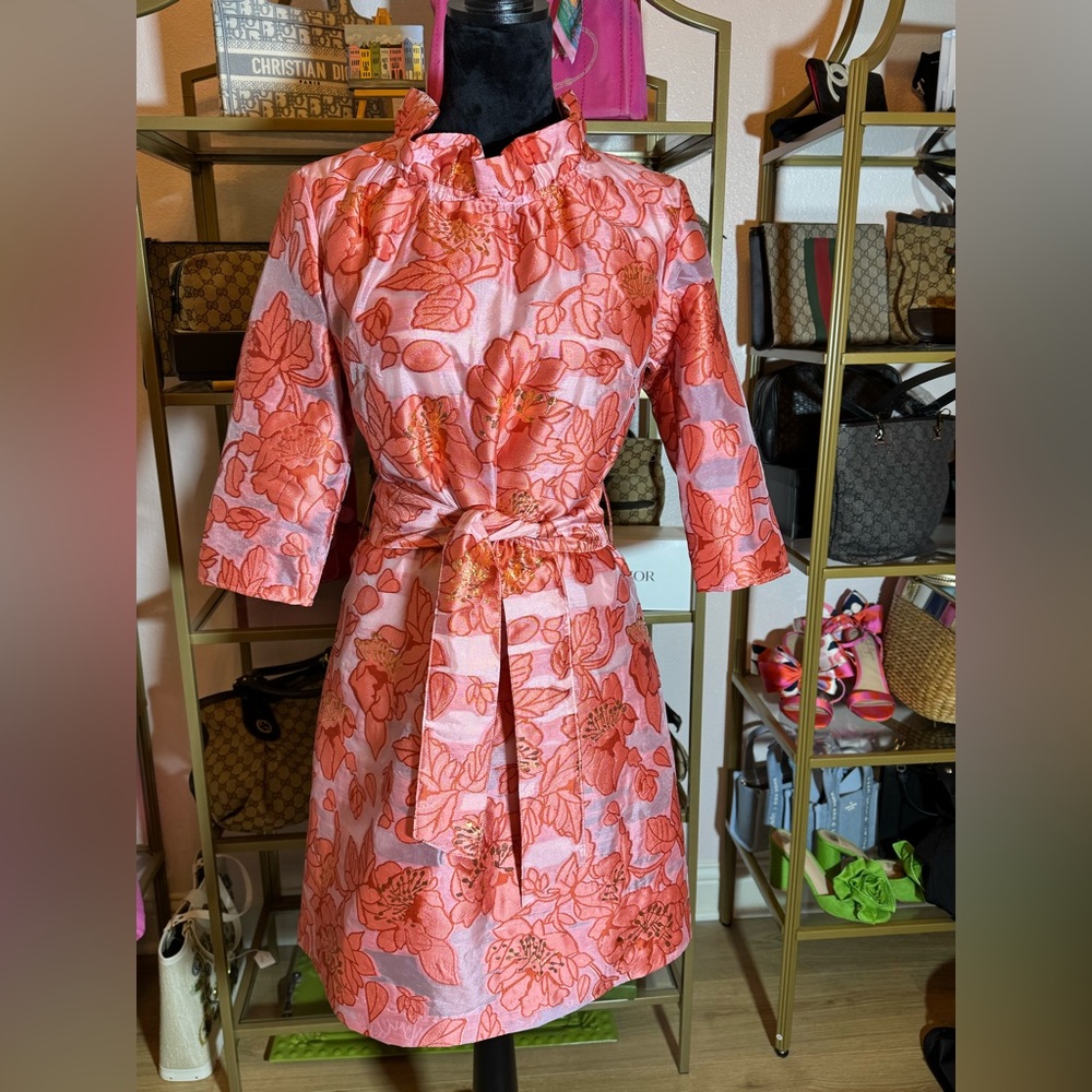 Abby Glass Floral Organza Dress